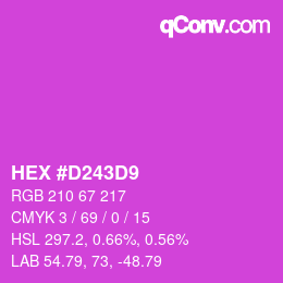 Color code: HEX #D243D9 | qconv.com