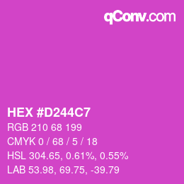 Color code: HEX #D244C7 | qconv.com
