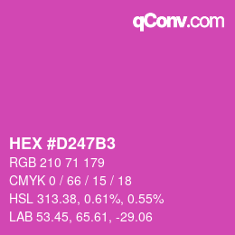 颜色代码: HEX #D247B3 | qconv.com