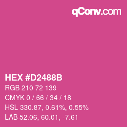 Color code: HEX #D2488B | qconv.com