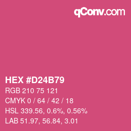 カラーコード: HEX #D24B79 | qconv.com