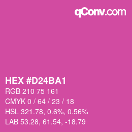 カラーコード: HEX #D24BA1 | qconv.com