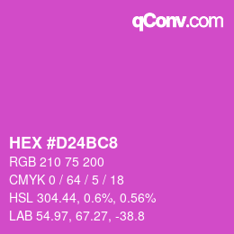 颜色代码: HEX #D24BC8 | qconv.com
