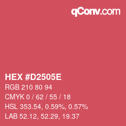 Color code: HEX #D2505E | qconv.com