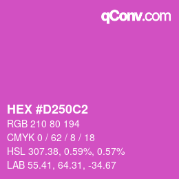 Color code: HEX #D250C2 | qconv.com