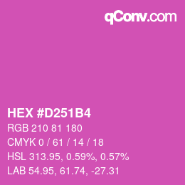 颜色代码: HEX #D251B4 | qconv.com