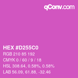 Color code: HEX #D255C0 | qconv.com