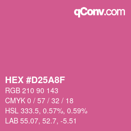 Color code: HEX #D25A8F | qconv.com