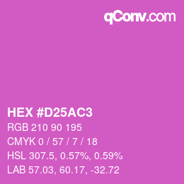 Color code: HEX #D25AC3 | qconv.com