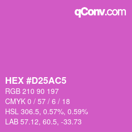 カラーコード: HEX #D25AC5 | qconv.com