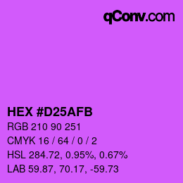 Color code: HEX #D25AFB | qconv.com