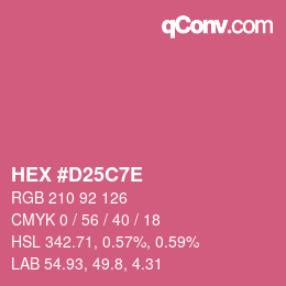 Farbcode: HEX #D25C7E | qconv.com