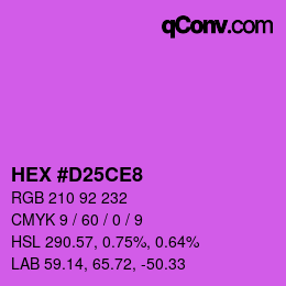 Color code: HEX #D25CE8 | qconv.com