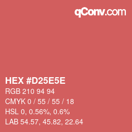 Código de color: HEX #D25E5E | qconv.com