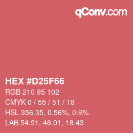 Color code: HEX #D25F66 | qconv.com