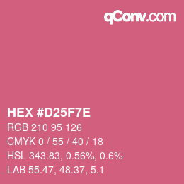 Color code: HEX #D25F7E | qconv.com