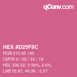 Color code: HEX #D25F8C | qconv.com