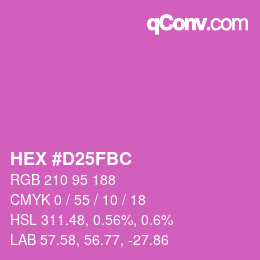 カラーコード: HEX #D25FBC | qconv.com