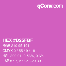 Color code: HEX #D25FBF | qconv.com