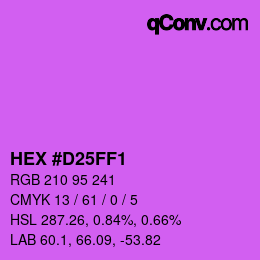 Color code: HEX #D25FF1 | qconv.com