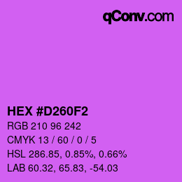 Color code: HEX #D260F2 | qconv.com