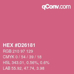カラーコード: HEX #D26181 | qconv.com