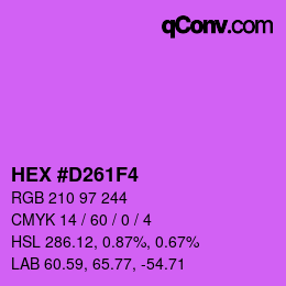 Color code: HEX #D261F4 | qconv.com