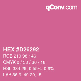 Farbcode: HEX #D26292 | qconv.com