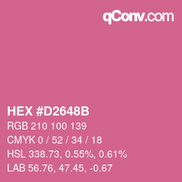Color code: HEX #D2648B | qconv.com