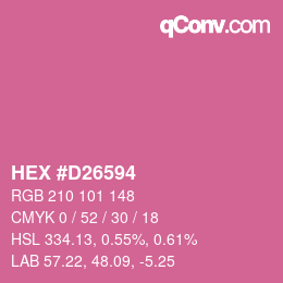 颜色代码: HEX #D26594 | qconv.com