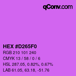 Color code: HEX #D265F0 | qconv.com