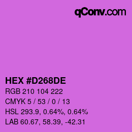 Color code: HEX #D268DE | qconv.com