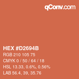 Código de color: HEX #D2694B | qconv.com