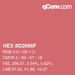Color code: HEX #D2696F | qconv.com