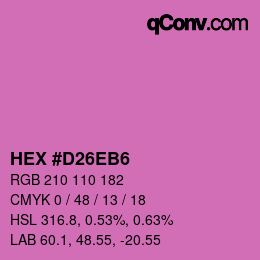 カラーコード: HEX #D26EB6 | qconv.com