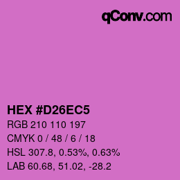 Color code: HEX #D26EC5 | qconv.com