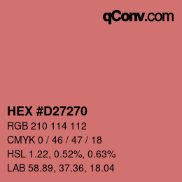 カラーコード: HEX #D27270 | qconv.com