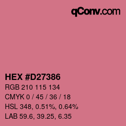 カラーコード: HEX #D27386 | qconv.com