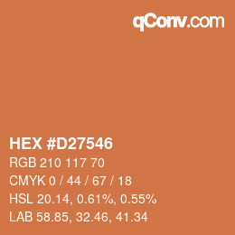 Color code: HEX #D27546 | qconv.com