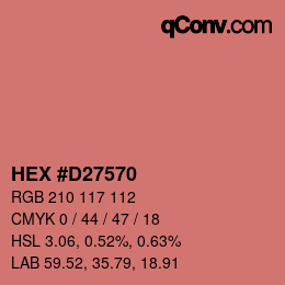 Color code: HEX #D27570 | qconv.com