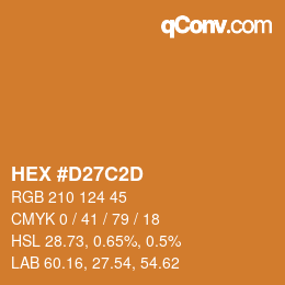 Color code: HEX #D27C2D | qconv.com