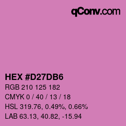 Color code: HEX #D27DB6 | qconv.com