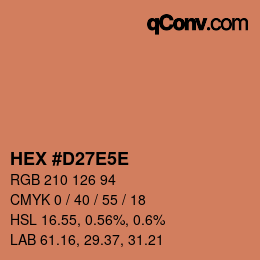 Código de color: HEX #D27E5E | qconv.com