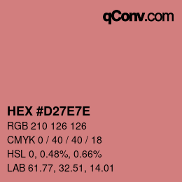 Color code: HEX #D27E7E | qconv.com