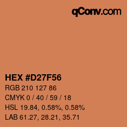 Color code: HEX #D27F56 | qconv.com