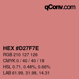 Color code: HEX #D27F7E | qconv.com