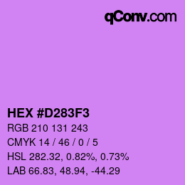 カラーコード: HEX #D283F3 | qconv.com