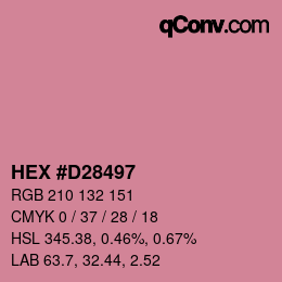 Color code: HEX #D28497 | qconv.com