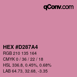 Color code: HEX #D287A4 | qconv.com