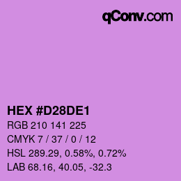 Color code: HEX #D28DE1 | qconv.com